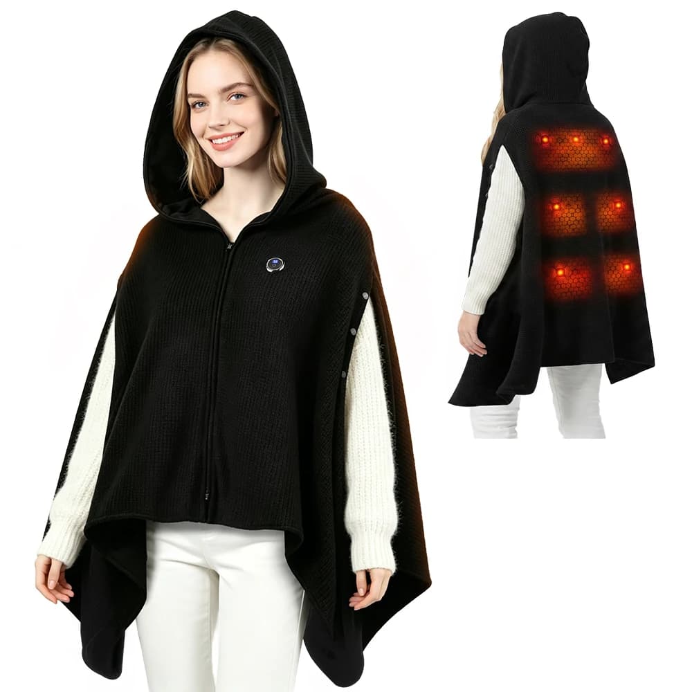 Electric Heating Body Warming Shawl Blanket Outdoor Camping Multifunctional Shawl 3 Heating Levels Winter Blanket USB Charging