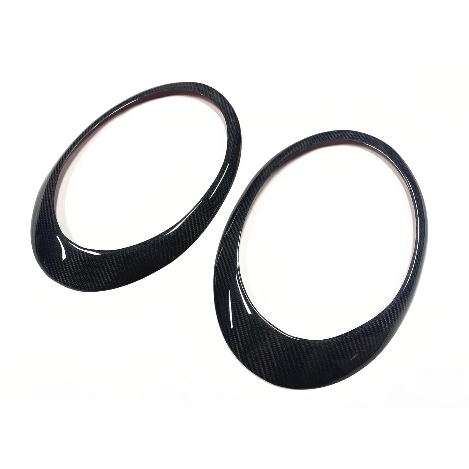 Carbon Fiber Front Head Light Lamp Lid Bezel Sticker Headlight Headlamp Frame Trim For Porsche 911 997 GT2 GTS GT3 2005-2010