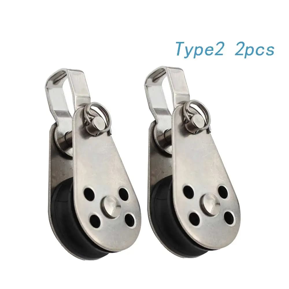 2pcs 5pcs 316 Stainless Steel Nylon Sheave Pulley Kayak Boat sailing Blocks Rope Runner Parts
