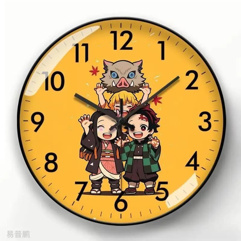 Clock by Parete Anime Demon Slayer, Nezuko Kamado, Related Items, Silent Quartz Clock, Refined Home Decoration, Birthday Gift