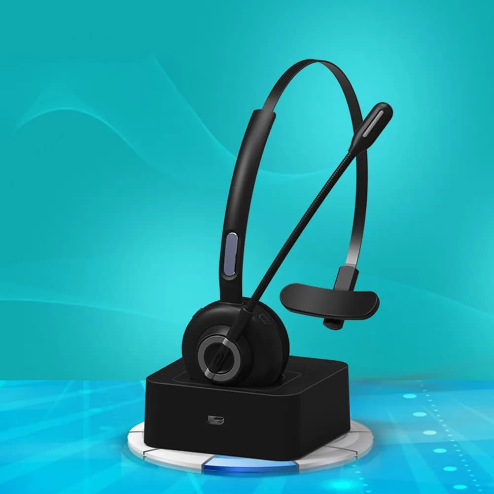 1Set Wireless Music Headset Comfortable Soft Stereo Headphone for Gaming Office Fitness Leisure Noise Reduction