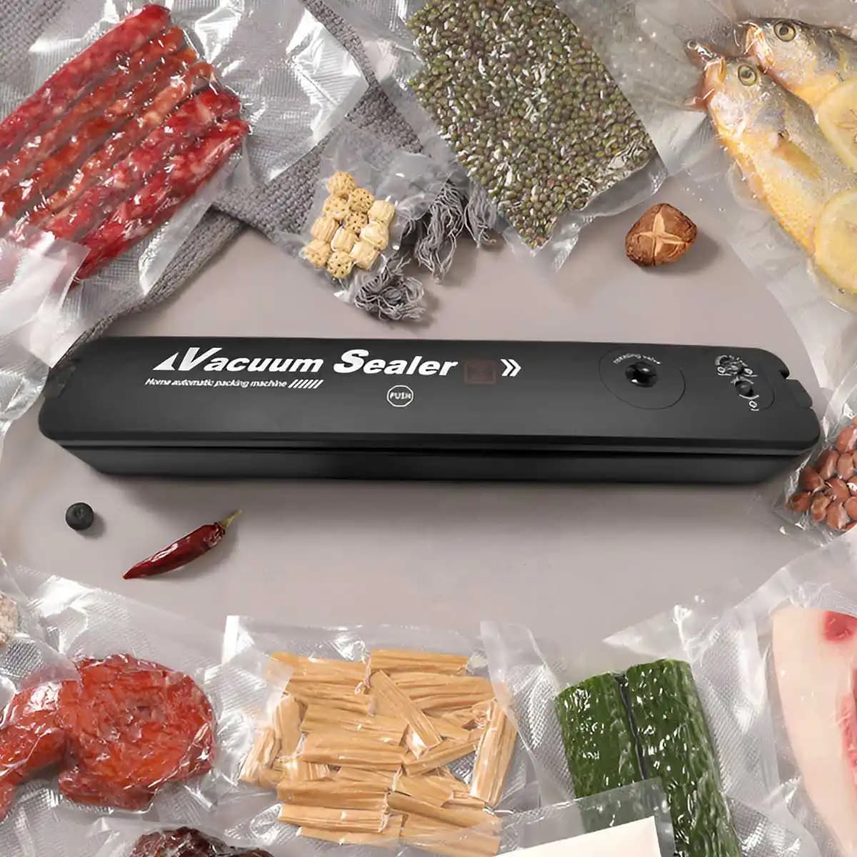 Confezionatrice sottovuoto per alimenti con spina europea 220V con sacchetti sottovuoto gratuiti da 10 pezzi Sigillatura sottovuoto per alimenti da cucina per uso domestico