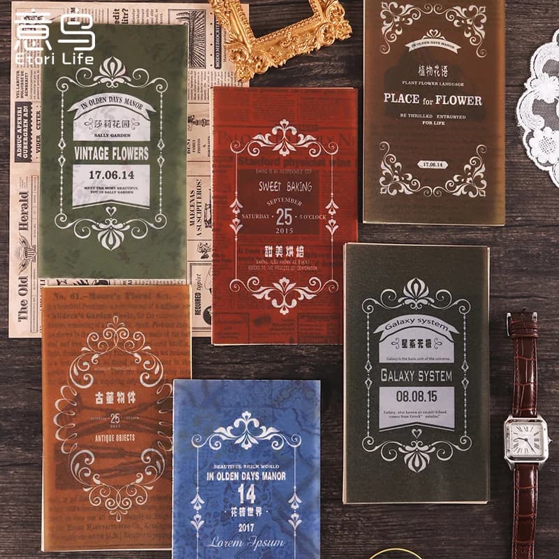 24 pz/lotto appunti materiale libro di carta mondo fai da te Planner diario spazzatura Scrapbooking carte sfondo retrò carta decorativa