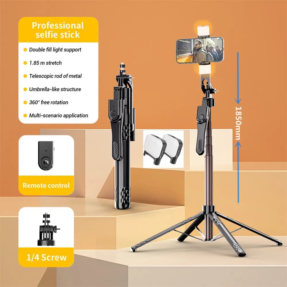 MEUYAG nuovo Selfie Stick Stabilizzatore cardanico per smartphone con telecomando Bluetooth Follow-Up intelligente Anti Shake Pan Tilt Treppiede