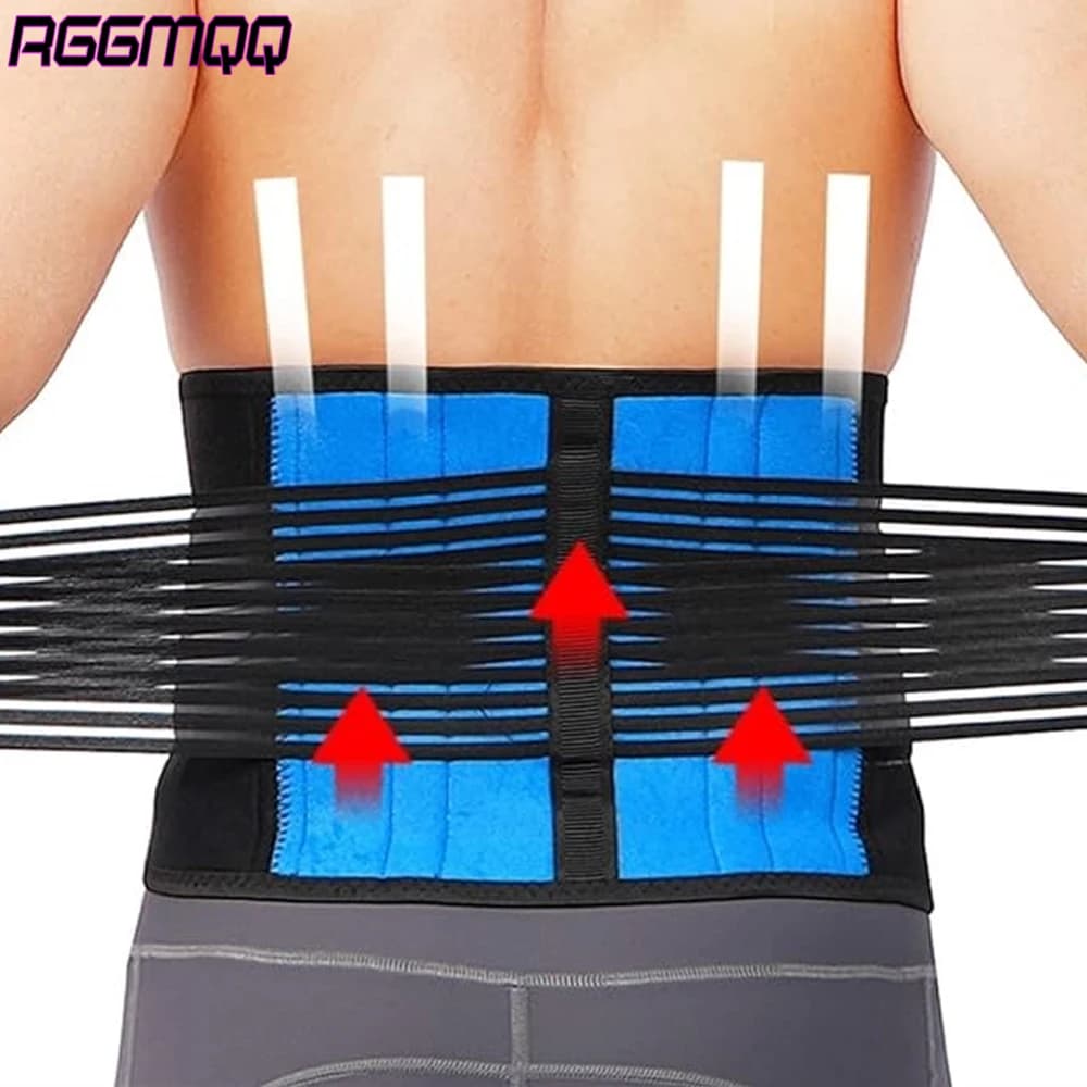 Cintura di supporto per tutore per la schiena 1PC - Tutore per la schiena di supporto lombare per il mal di schiena - \ Cintura regolabile in neoprene a doppia trazione per sciatica