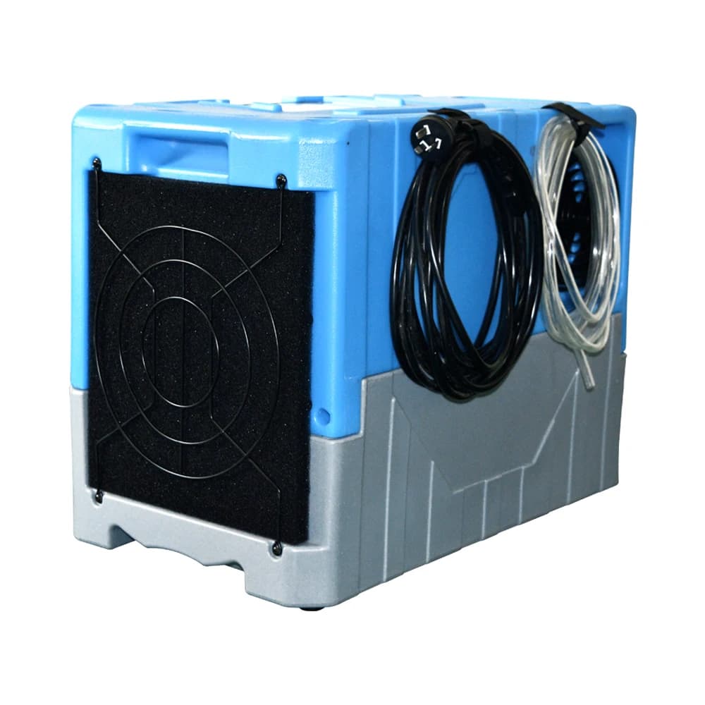 Deumidificatore portatile da 90 pinte blu rosso commerciale con pompa Deumidificatore industriale con scongelamento automatico per il restauro dei danni causati dall'acqua