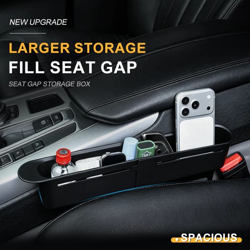 ABS Adjustment Car Seat Gap Storage Box Universal Auto Slot Organizer Phone Key Pocket Car Interior Storag Box Accessories