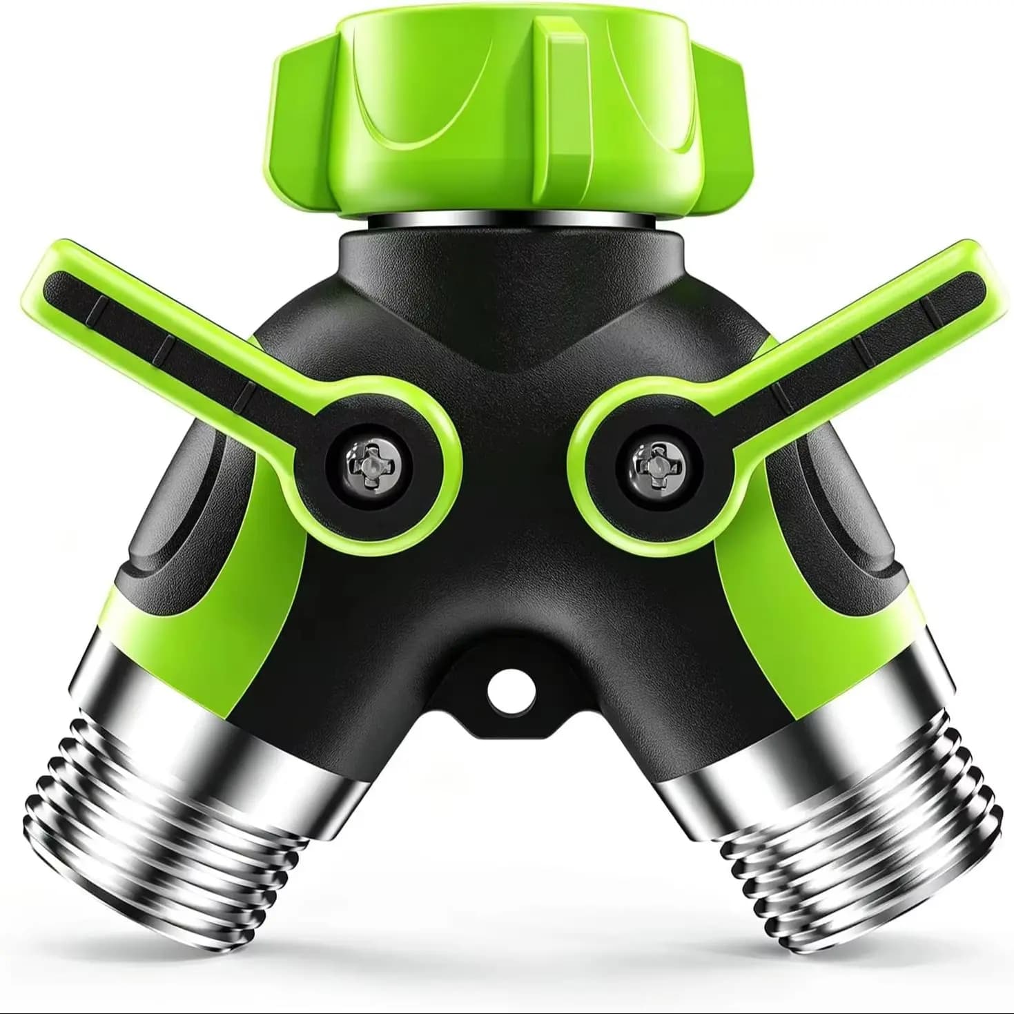 INSOMA Garden Hose Splitter 2‑Way Alloy Outdoor Spigot Faucet Adapter 3/4" Leak‑Proof Water Manifold Garden accessories