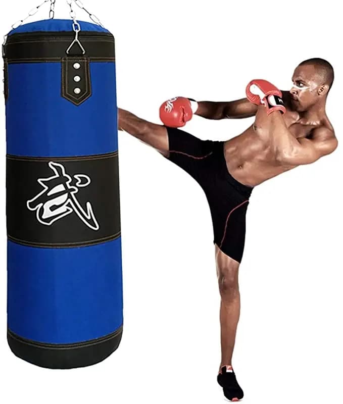 Sacco da Boxe Pesante Solido con Catene e Ganci Speciali, Sacco da Allenamento per Esercizi e Potenziamento