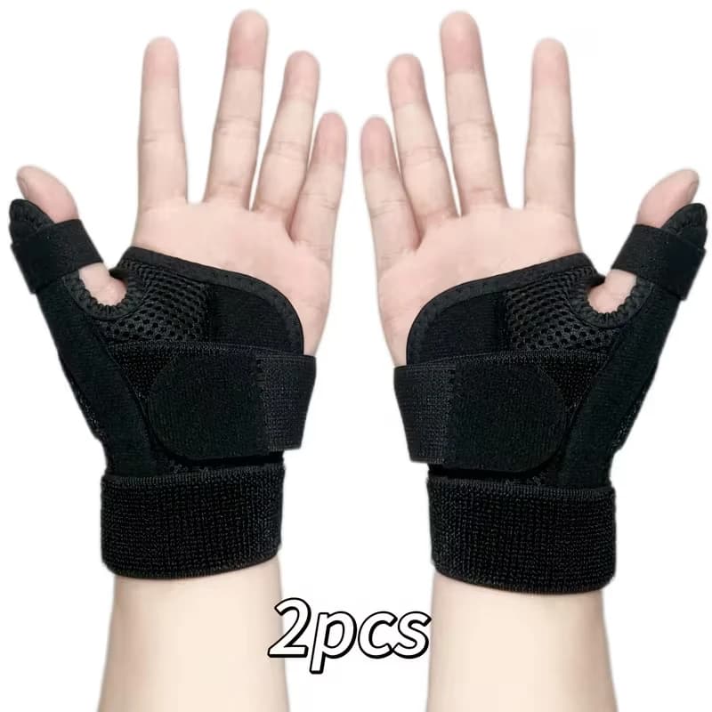 Thumb and Wrist Support Brace with Velcro Closure–Wrist Stabilizer Sports Support Strap for Tendonitis Wrist Stabilization（1pc）
