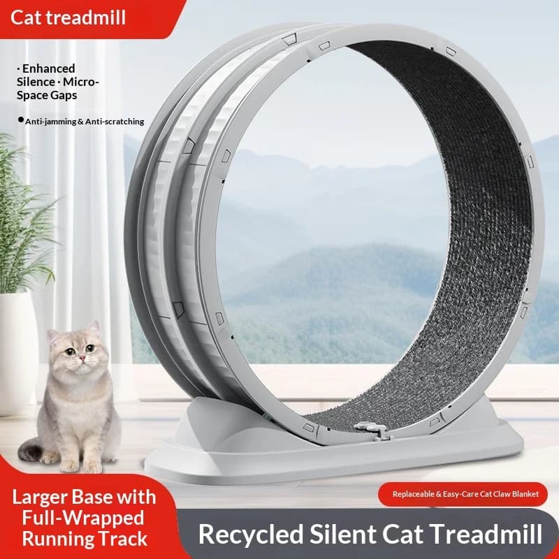 Indoor Fitness Toy Cat Tree Cat Tower Cat House Supplies Cat Tree House Quiet Cat Exercise Wheel Pet Treadmill Anti Pinch Safety