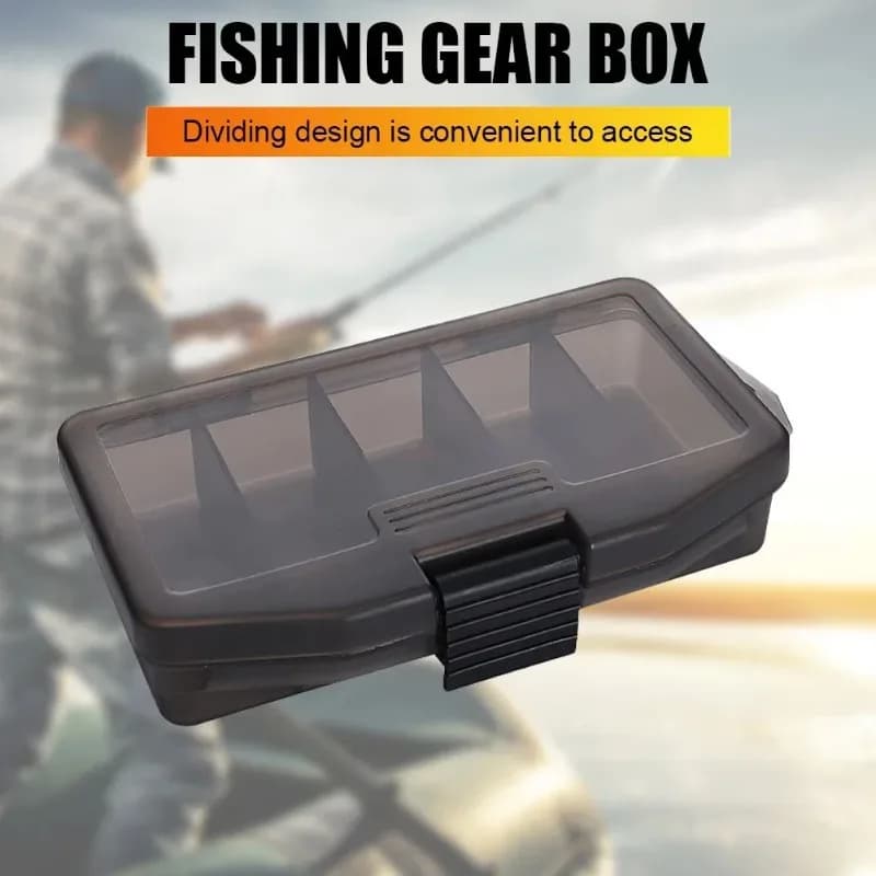 5 Grids Fishing equipment boxes Departures Container Hook housing for plastic fishing bait Tool for double-sided fishing gear