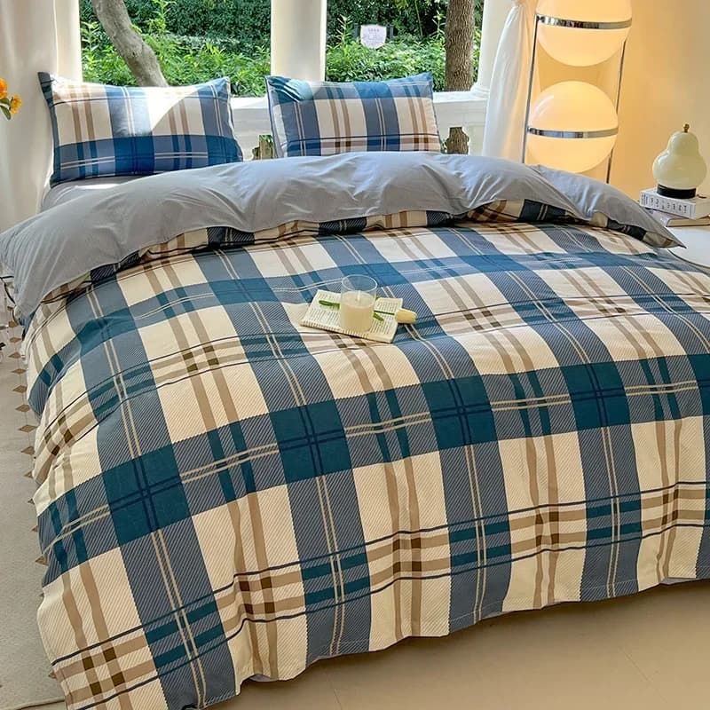 Y1 HomeKawaii Set letto stampato orso Copripiumino floreale Federa Set biancheria da letto Simpatico cane Lenzuolo Copripiumino Completo Queen Kin