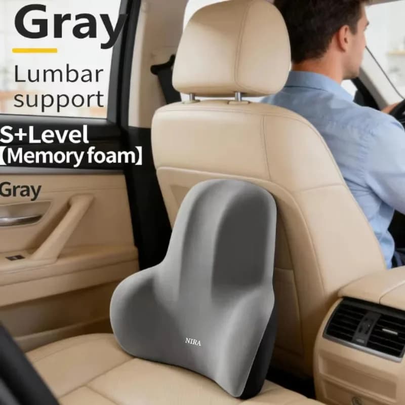 Cuscino Lombare in Memory Foam Multifunzionale per Auto, Ufficio, Sedia da Gaming, Supporto Postpartum e per Casa