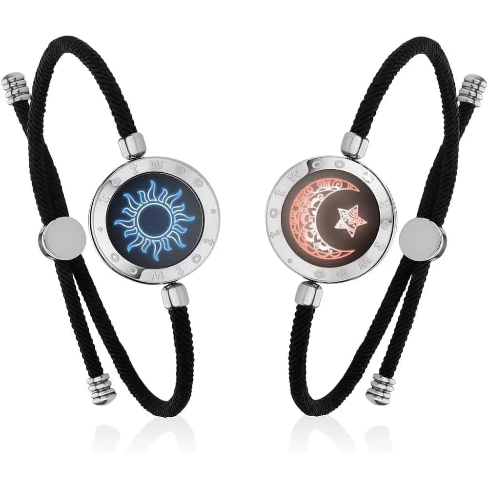 Braccialetti Long Touch per coppie, gioielli intelligenti con luce e vibrazione, regali smart alla moda per donne e uomini, accoppiamento Bluetooth.
