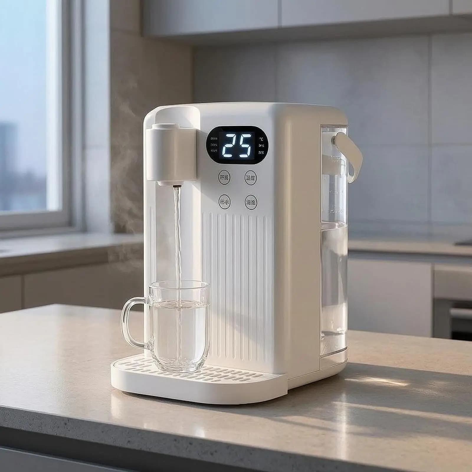 Adjustable Temperature Desktop Water Dispenser Electric Hot and Cold Drink Machine for Home Kitchen Bedroom Tea Bar
