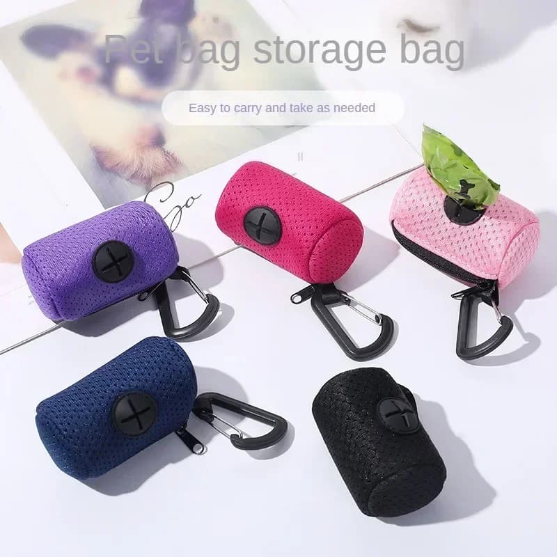 Dispenser per Sacchetti per Escrementi di Cane, Porta Sacchetti Appendibile, Dispenser per Sacchetti Igienici per Cani, Accessori per Passeggiate con Animali Domestici
