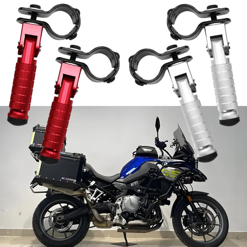 23-27MM Per BMW R1200GS LC R1250GS R1250RT S1000RR/XR ‌ ‌ F 900 850 750 GS Pedane per autostrada moto Morsetti per poggiapiedi pieghevoli