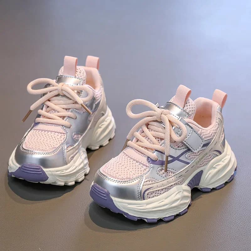 Scarpe sportive in rete per bambini 2025 Primavera Nuove scarpe da ginnastica per bambini per ragazze Ragazzi Leggeri con suola morbida per bambini che corrono scarpe da ginnastica robuste