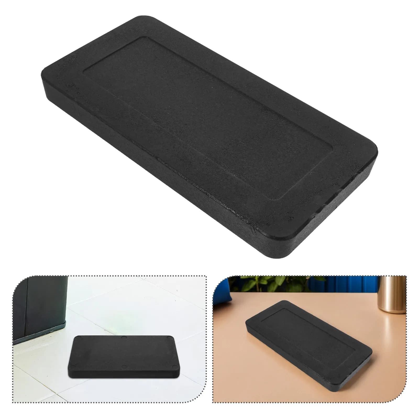 Outdoor Trash Can Bottom Weight 8x4x0.3 Inch Heavy Duty Stabilizing Weight Plate Anti-Tip Garbage Bin Filler Block Wind