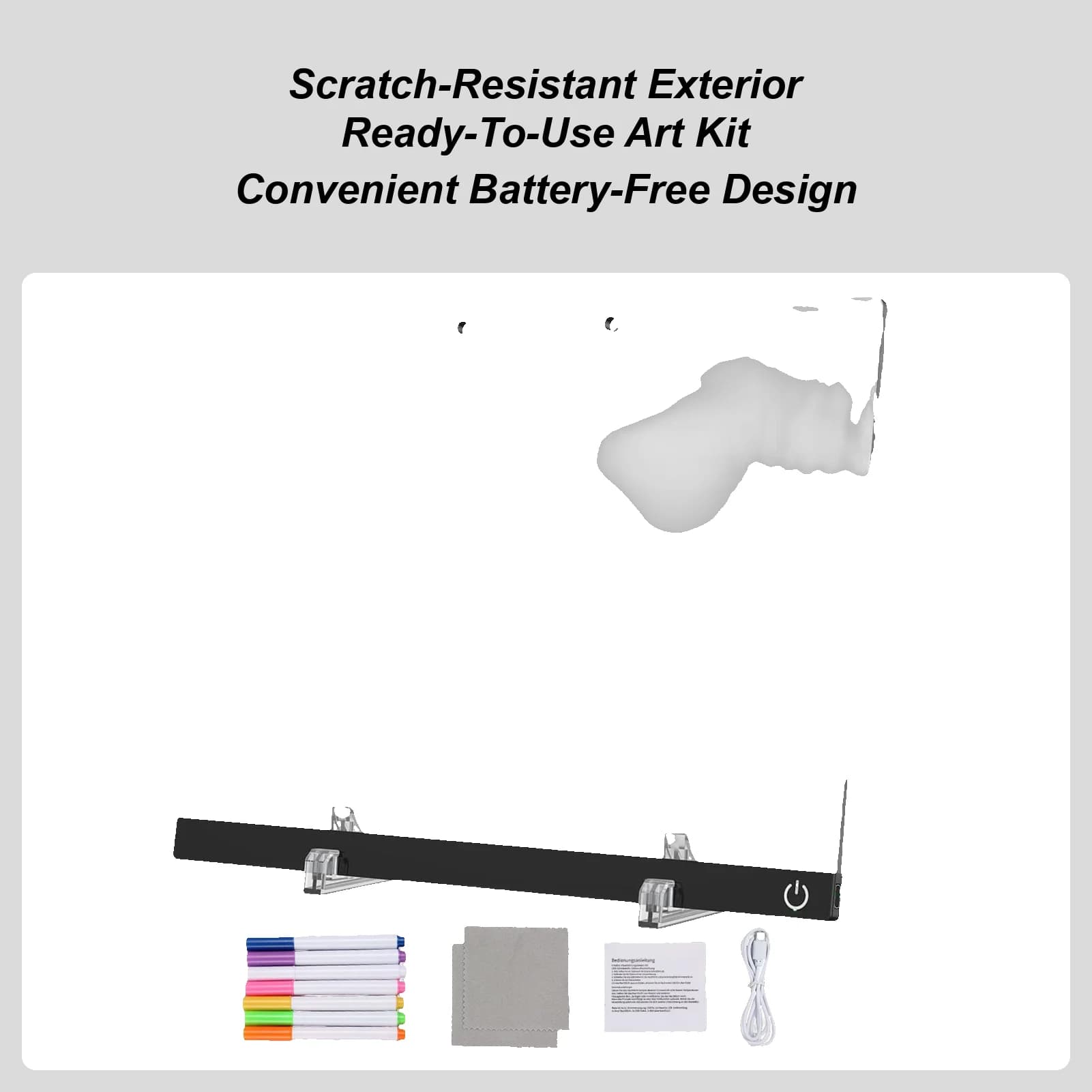 Tavoletta da disegno a LED con penne, luce a 7 colori, tablet per doodle, blocco da disegno a LED per bambini, per feste di compleanno, casa, scuola, aula