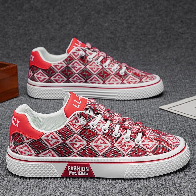 Scarpe da uomo in tela 2026 traspiranti slip-on casual sportive con fondo spesso e suola in gomma antiscivolo a taglio basso