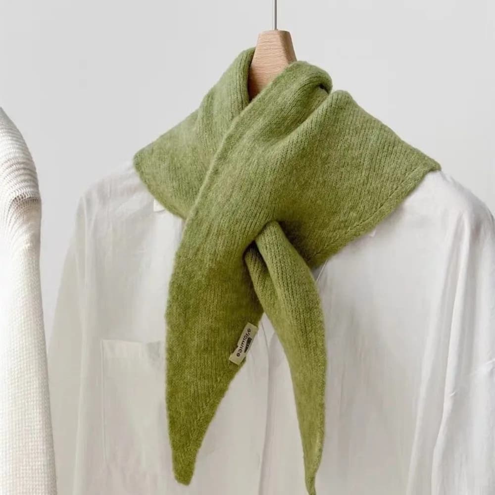 Nuovo scaldacollo antivento Sciarpa lavorata a maglia triangolare calda Colletto finto versatile resistente al freddo Autunno e inverno