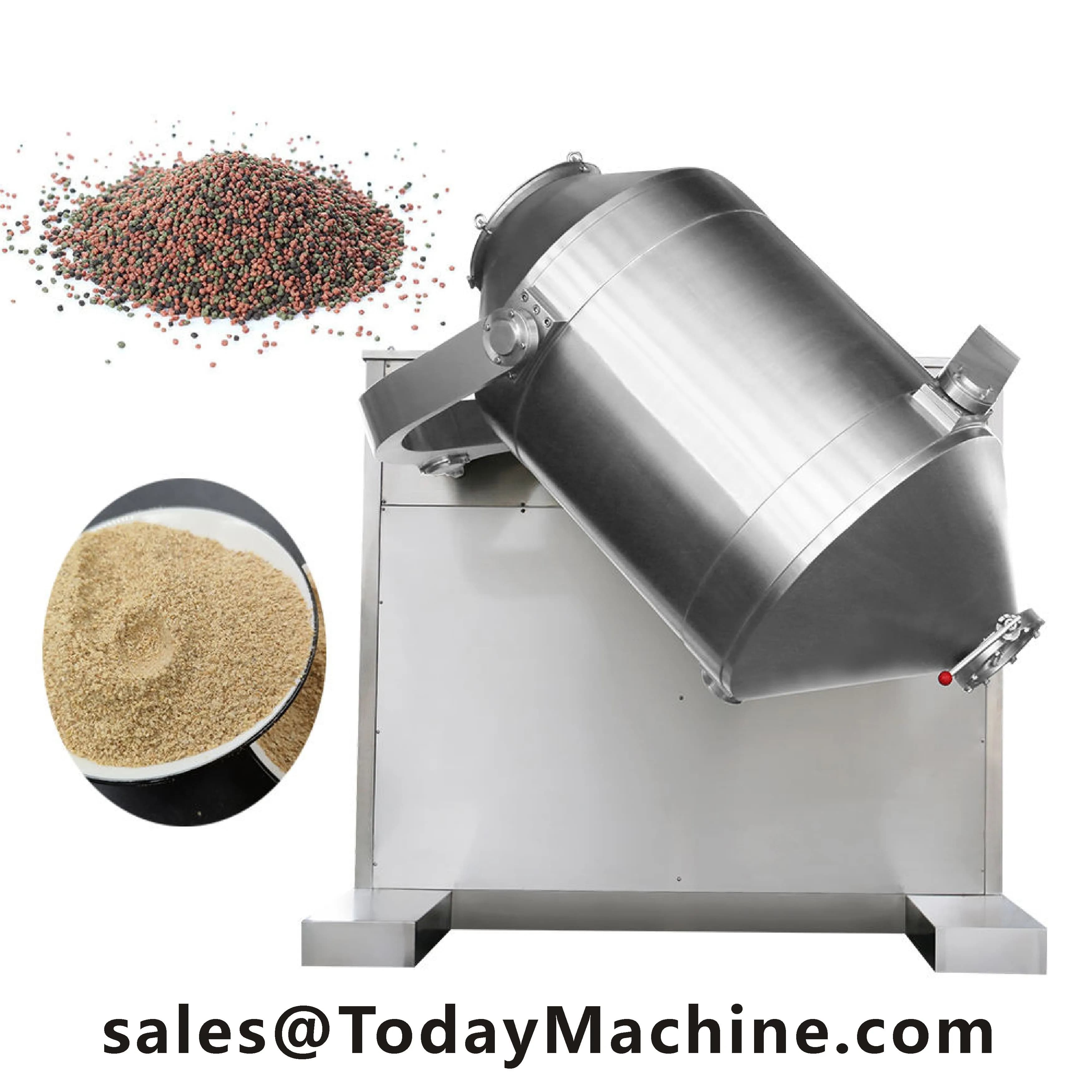 Dry Plastic Additive Flour Spice 3 Dimensional Homogenizer Drum Mixer Machine Powder Stirrer 3D Swing Rotating Blender Machine