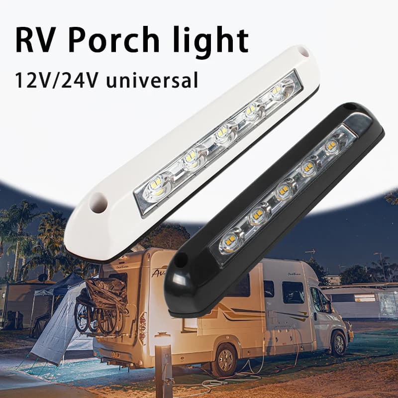 12V-24V RV LED tenda da sole portico luce impermeabile Camper Caravan lampade da parete interne barra luminosa RV Van Camper rimorchio lampada esterna