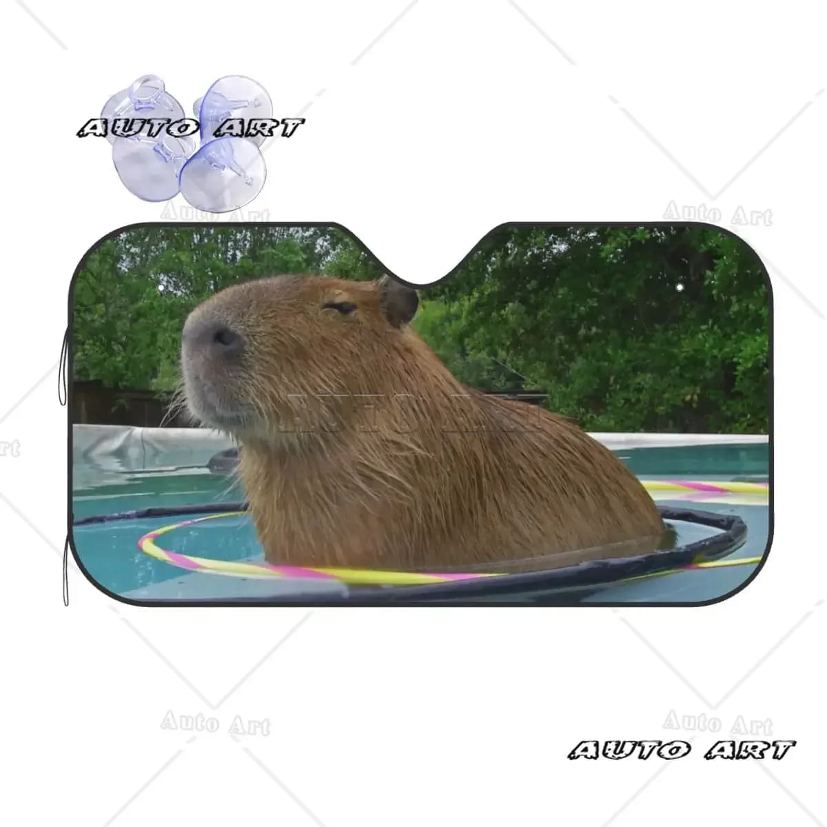 Capibara Parabrezza Animale Parasole Kawaii Meme Copertura Blocco Frontale Finestra Finestra di Automobile Parabrezza Copertura Scudo Ghiaccio Protezione Antipolvere