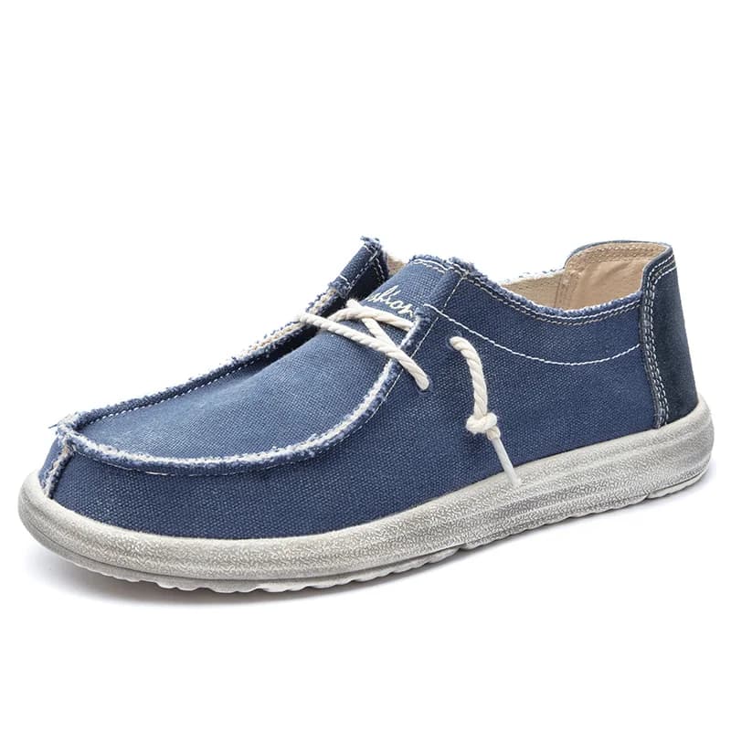 Men's Casual Canvas Shoes Summer Breathable Trendy Lightweight Flat Loafers Comfort Rubber Sole Sports Leisure Shoes Big Size 48