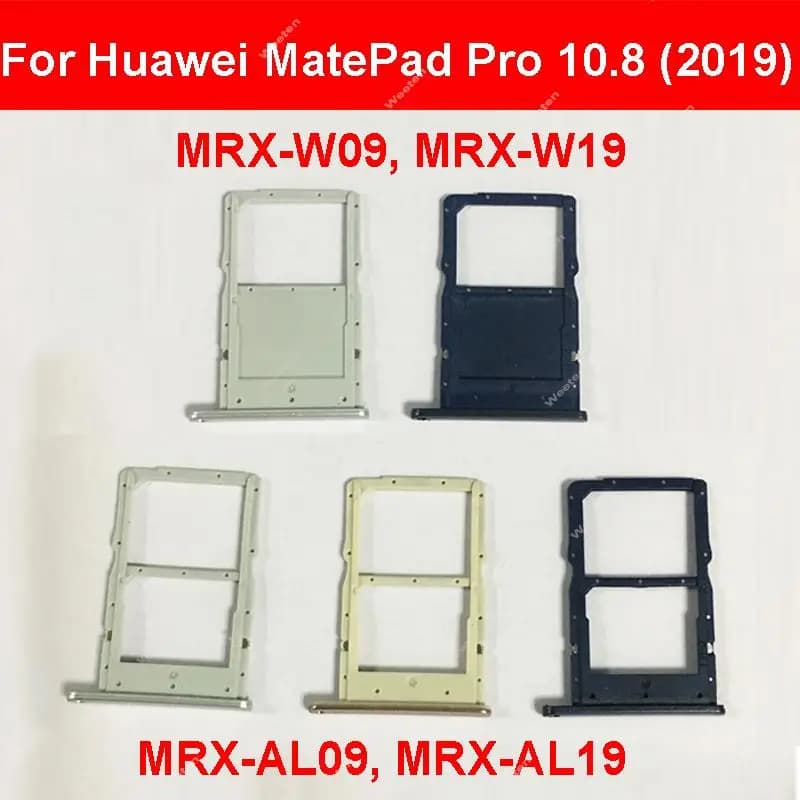 Dual & Single SIM Card Tray For Huawei Matepad Pro 10.8 (2019) MRX-W09 MRX-W19 MRX-AL09 MRX-AL19 Sim Card Adpter Repair Parts