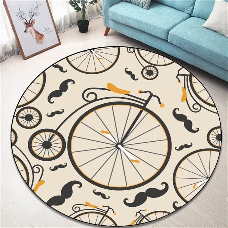 Cartoon Cartoon Stamps for Living, Children's Mat, Circular Mat, Yoga Mat, Bed Mats and Gaming chairs