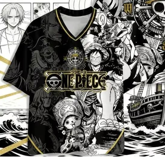 Nuova Maglietta Estiva 2026 Anime Giapponese One Piece Zoro Luffy 3D ad Asciugatura Rapida, Taglie Forti per Uomo Donna Bambino, Top Jersey Regalo