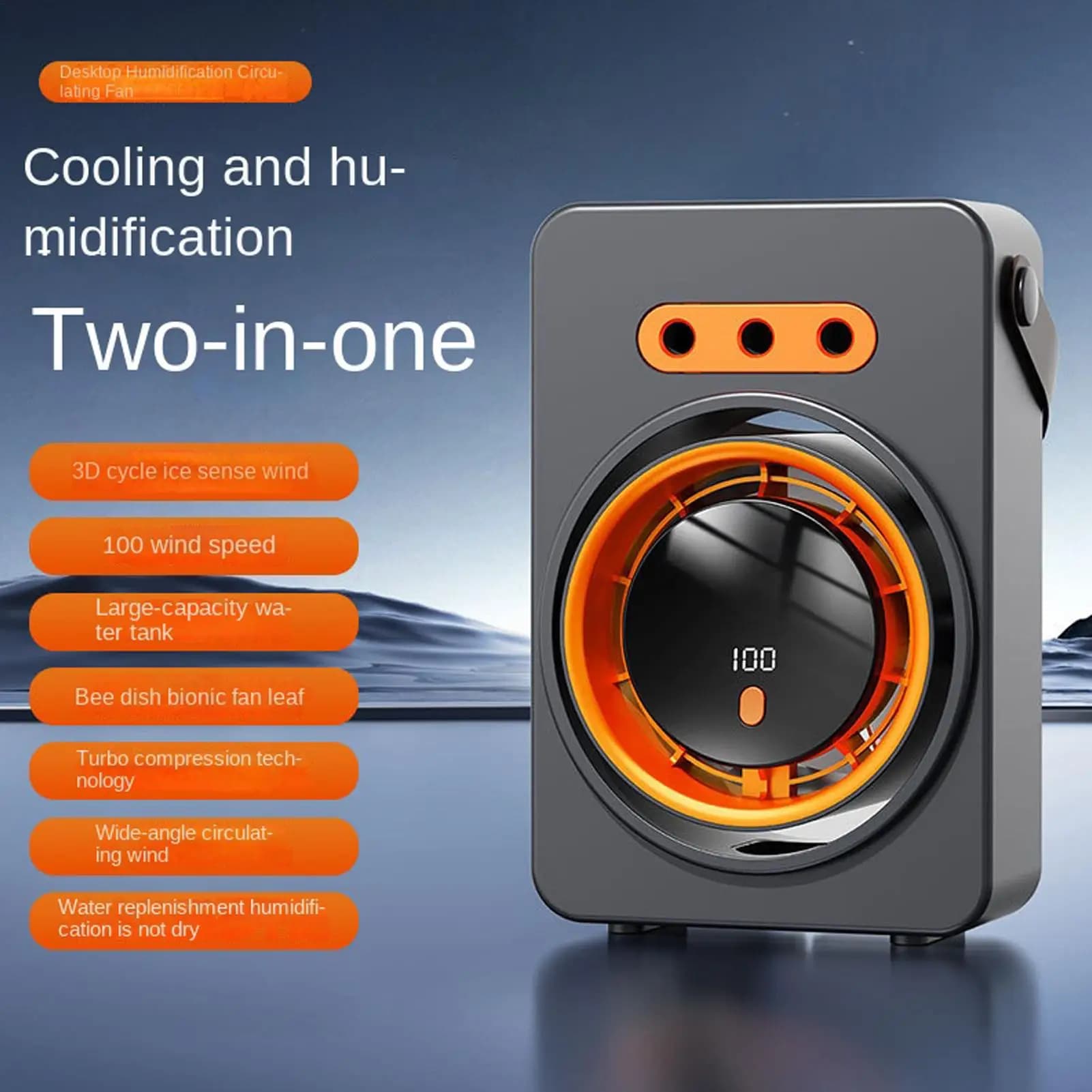 Mister Fan Compact Multifunctional Cooling Fan For Bedroom For Indoor Outdoor Tent Desk Room Traveling Fishing Jobsite Camping