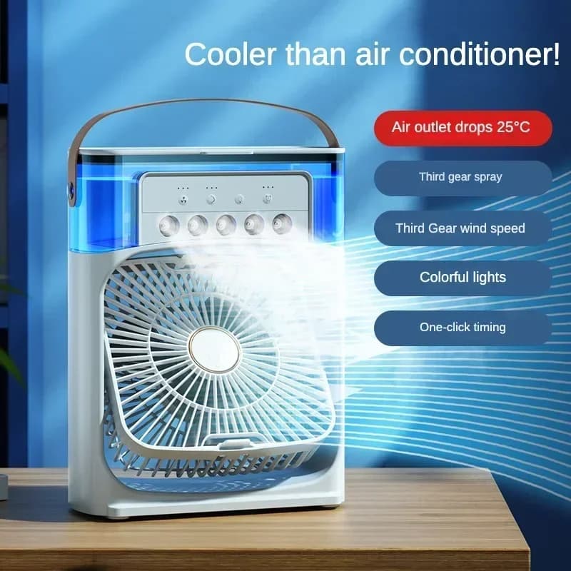 Umidificatore portatile Ventilatore AIr Condizionatore Domestico Piccolo dispositivo di raffreddamento dell'aria Idrocooling Regolazione dell'aria portatile per ufficio Ventilatore a 3 velocità