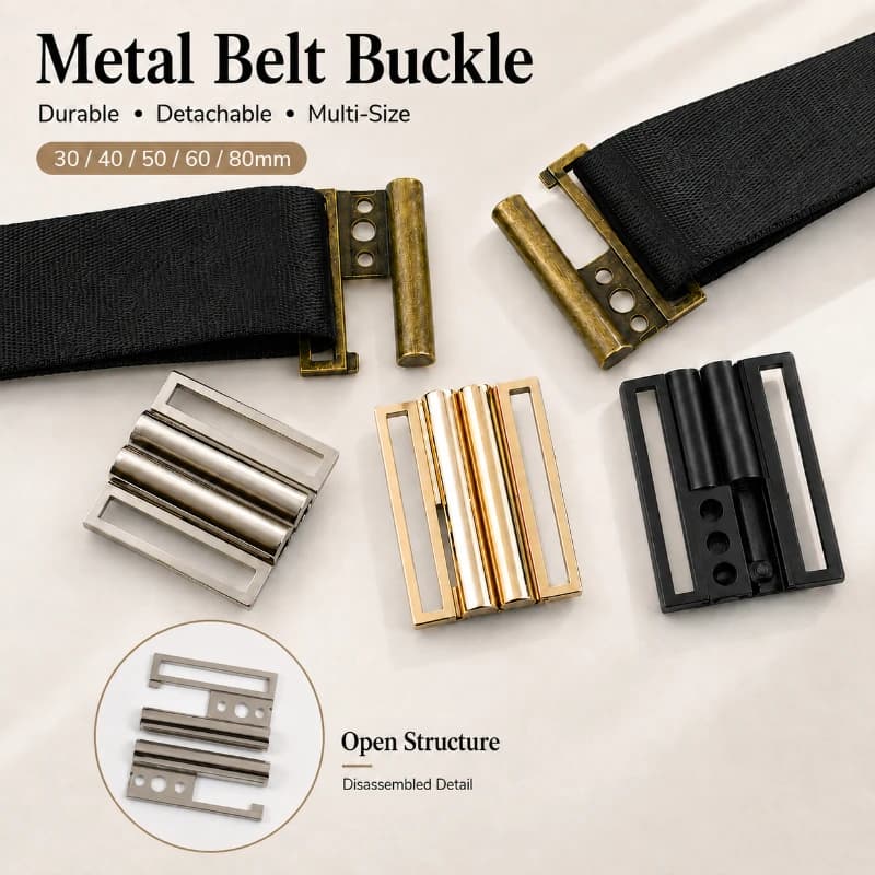 2/5Pcs 30-80mm Metal Belt Buckles Dress Waistband Clasp Coat Decorative Belts Buckle Clothing Waist Closure Clasps Accessories