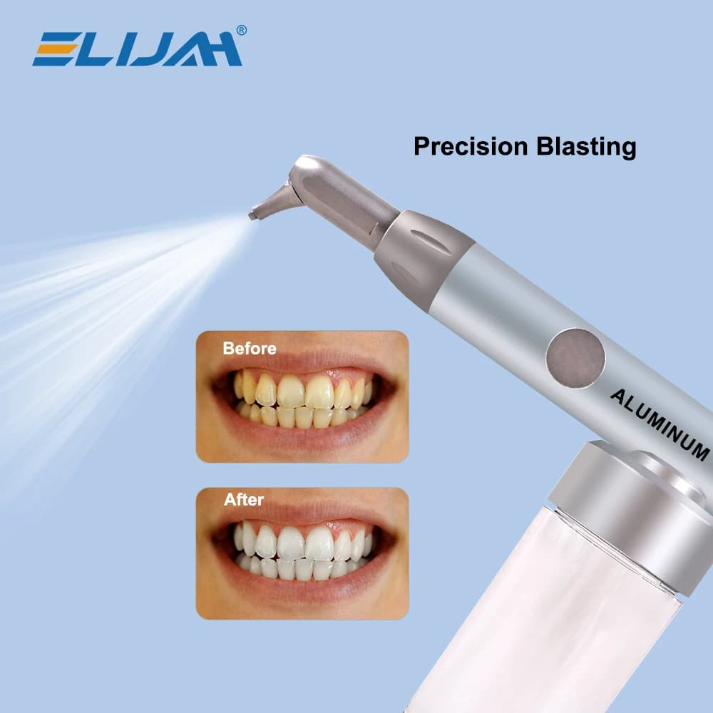 Dental Sanding Gun with Double Aluminum Oxide Bottle, Touch-Activated Switch, Dentale Whitening Microetcher
