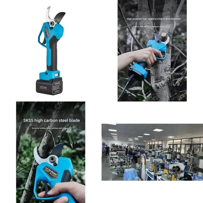 Forestry Machinery 4.5 cm Electric Pruning Shears, Rechargeable Garden Pruning Shears, Lithium Battery Shears