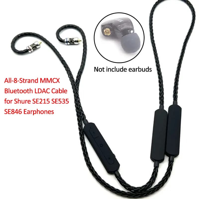 Cavo LDAC wireless Bluetooth MMCX con chip QCC5181 Microfono incorporato per auricolari Shure SE215 SE535 SE846 per Sennheiser IE80 IE300 QDC