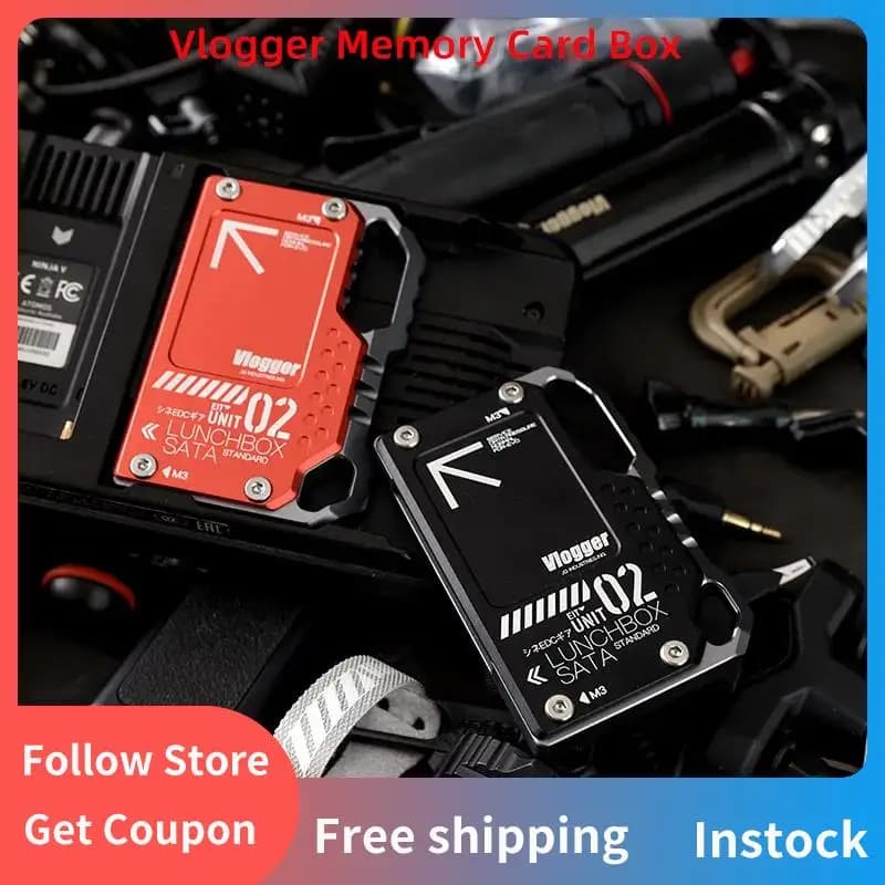 Scatola per schede di memoria Vlogger Accessori fotografici Lettore di schede in lega di alluminio-magnesio per custodia SSD 870 SATA Atomos Ninja V
