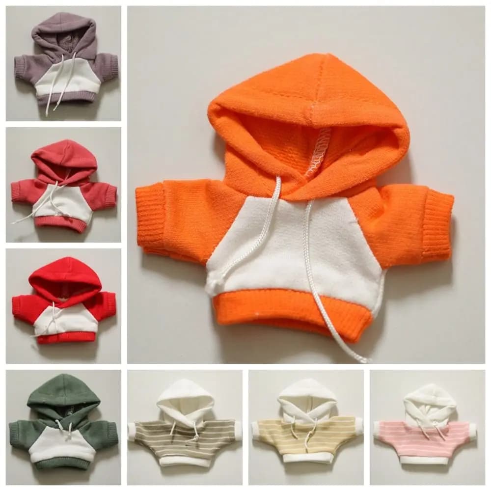 Vestiti per bambole in cotone canottiera tinta unita striscia 12 cm vestiti per bambole in peluche maglione stile moda senza attributi vestiti per bambole