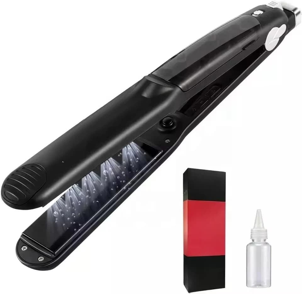 Professional Plate Steam Hair Straightener LED Display App-Controlled Spanish Language Support for Household Hotel Use