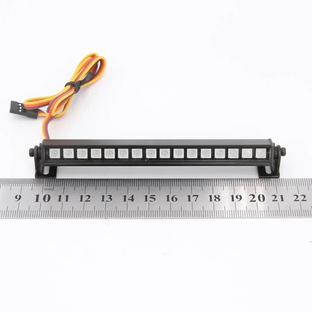 16/22LED Metallo Multi-Mode Lampada da tetto colorata Barra luminosa per 1/10 RC Crawler Car Axial SCX10 90046 D90 Traxxas TRX-4 Parti di aggiornamento