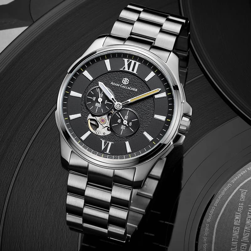 Orologio WM Orologio meccanico automatico da uomo Miyota 82S7 Orologio da uomo resistente all'acqua serie GLASS con cristallo di zaffiro per esterni AG101M