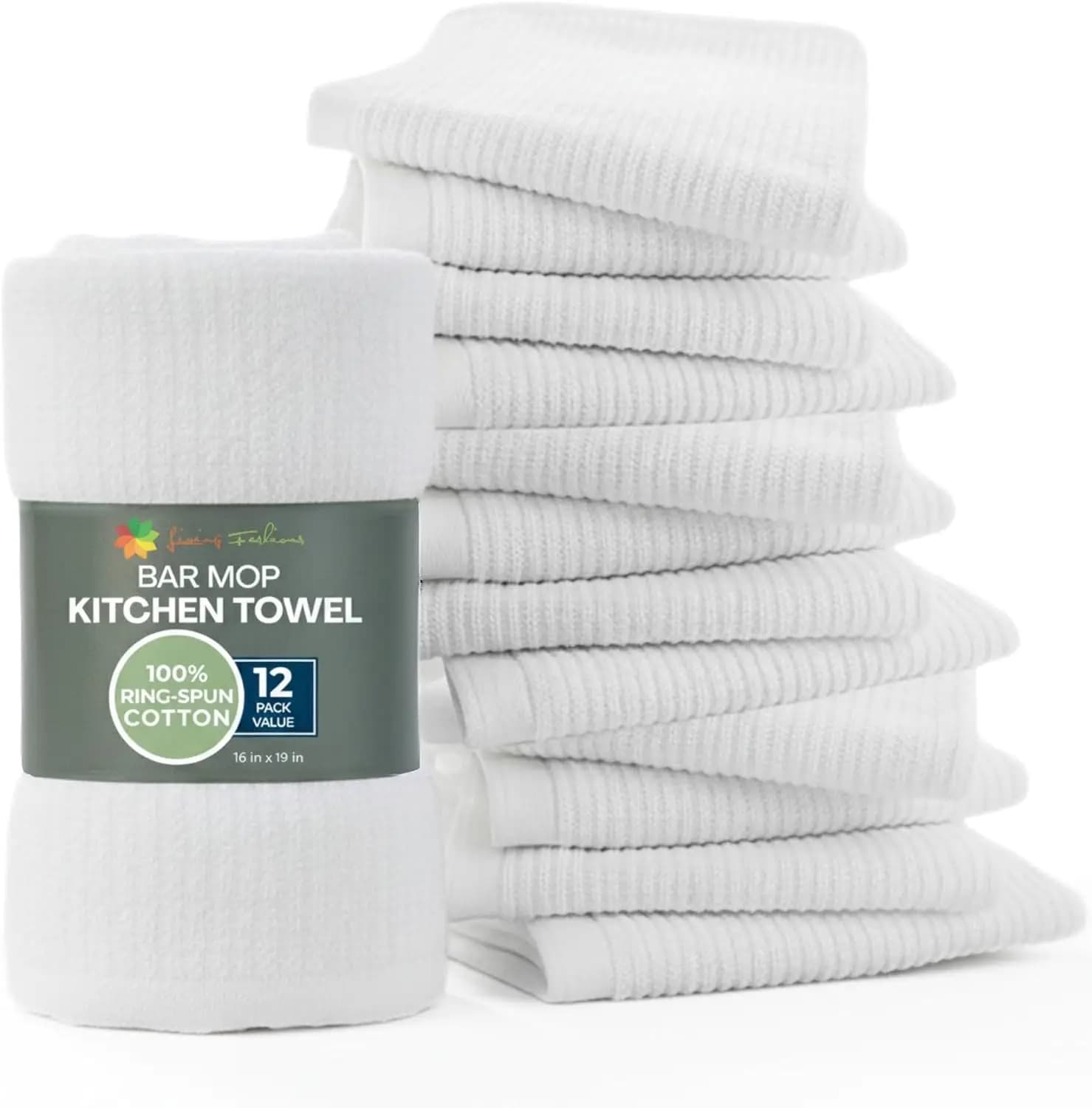 Set di 12 Asciugamani da Bar in Cotone Premium, 16x19 Pollici, Assorbenti e Resistenti per Cucina e Pulizie