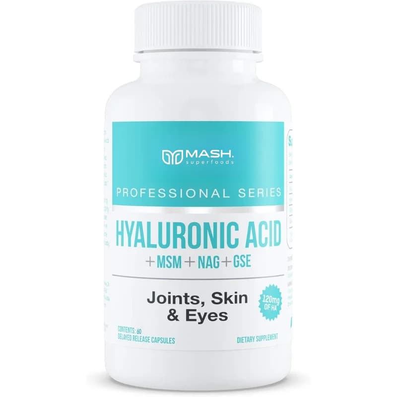 Capsules of Hyaluronic Acid 19 in 1 - 1200mg, Containing Collagen Peptides and Vitamin C - Suitable for Skin and Bone Support