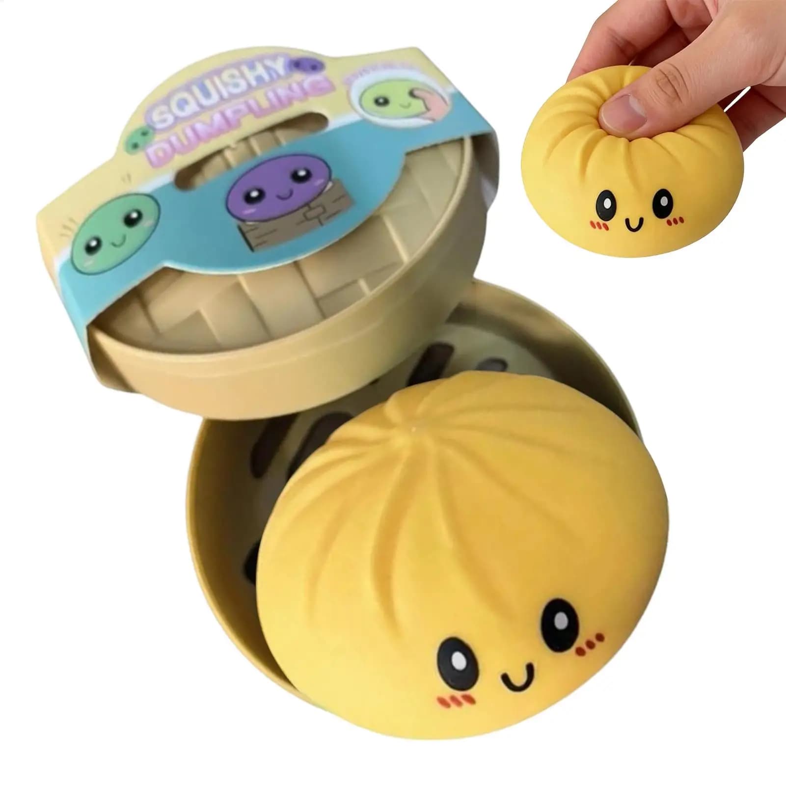 Giocattoli Squishy a Forma di Raviolo Colorati Simulati, Palline Antistress a Lenta Risalita per Adulti, Bambini, Adolescenti, Casa, Ufficio, Viaggi, Scuola