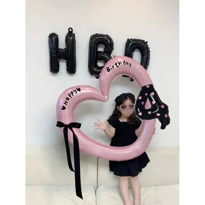 Set di Palloncini e Cornici Rosa per Foto di Compleanno, 20 Pezzi, per Oggetti di Scena Fotografici, Proposte di Matrimonio, Anniversari, Decorazioni per Feste Singole