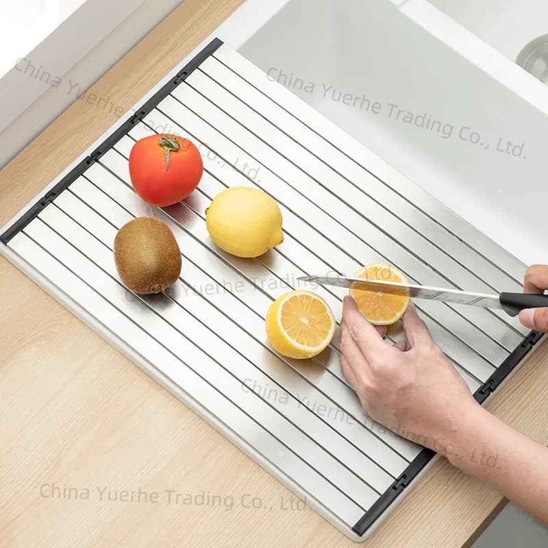 Kitchen sink for home use Hanging cutter Exhaust cutter Multifunctional stainless steel folding pool drain